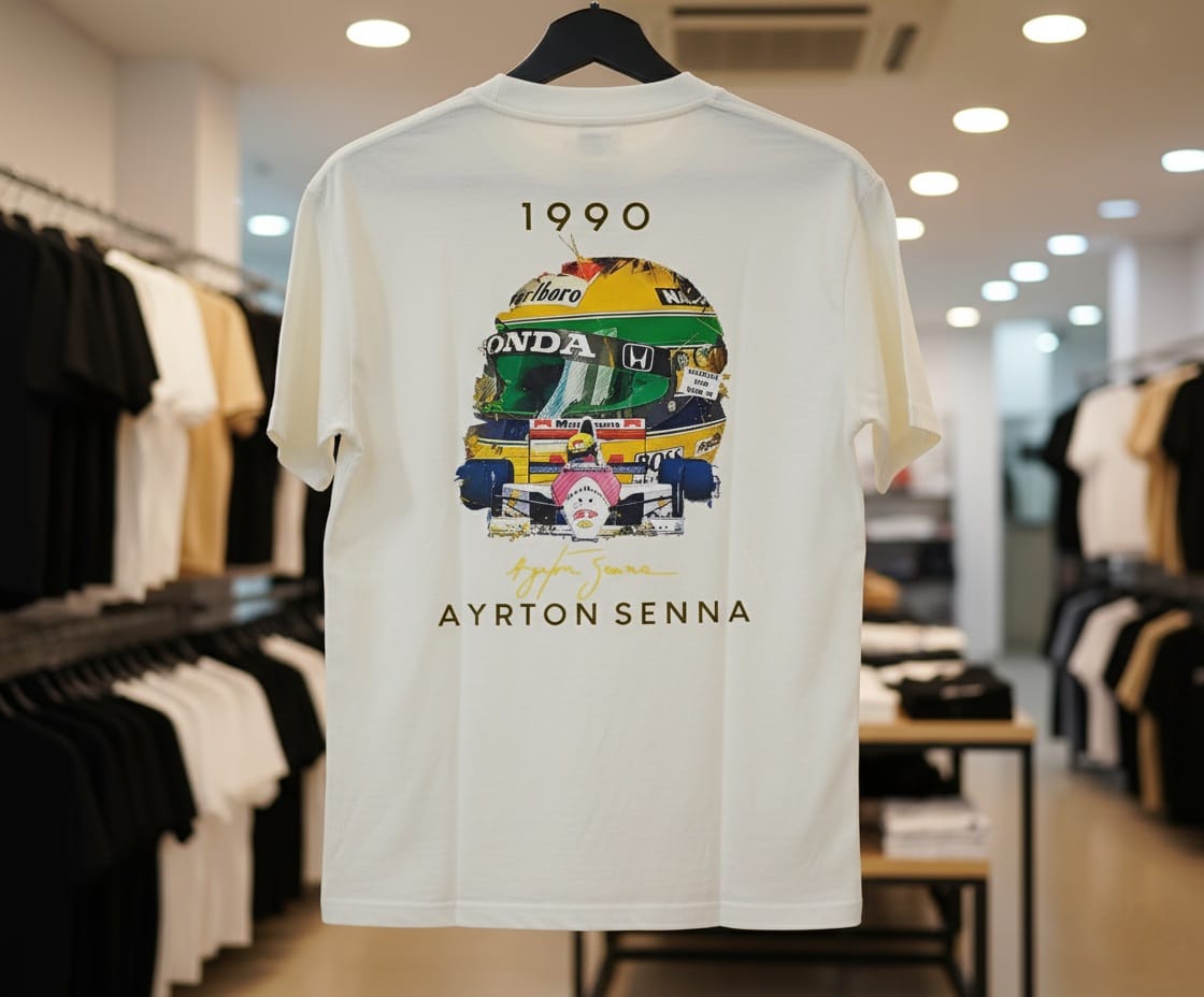 Camiseta Ayrton Senna 1990 – Edição Premium