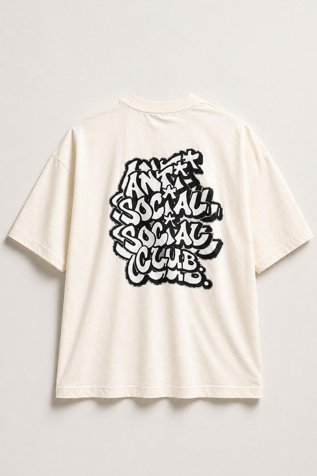 Camisa Oversized anti social clb off white