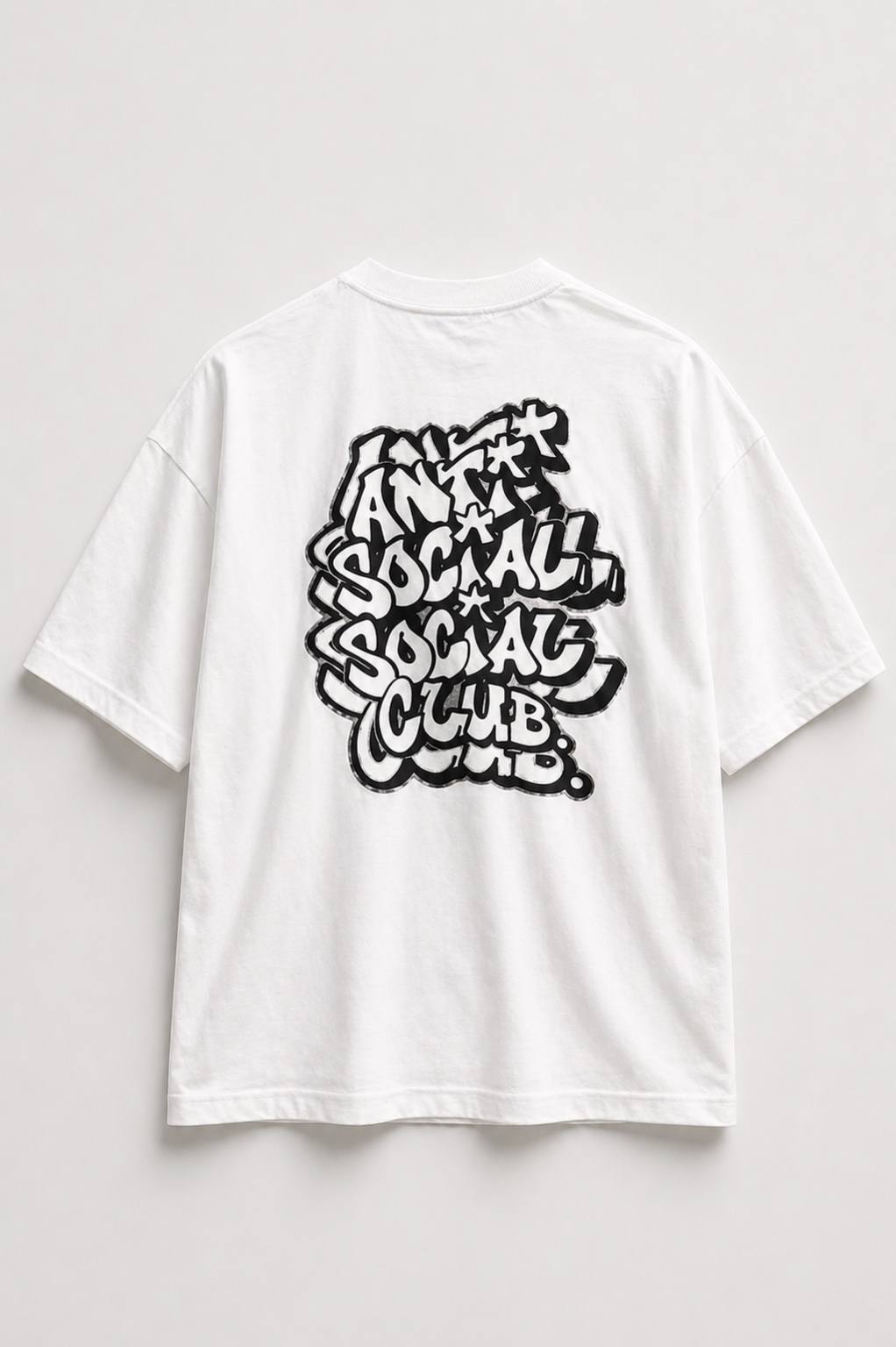 Camiseta Oversized anti social clb branca