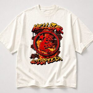 Camiseta Oversized Hellstar off white