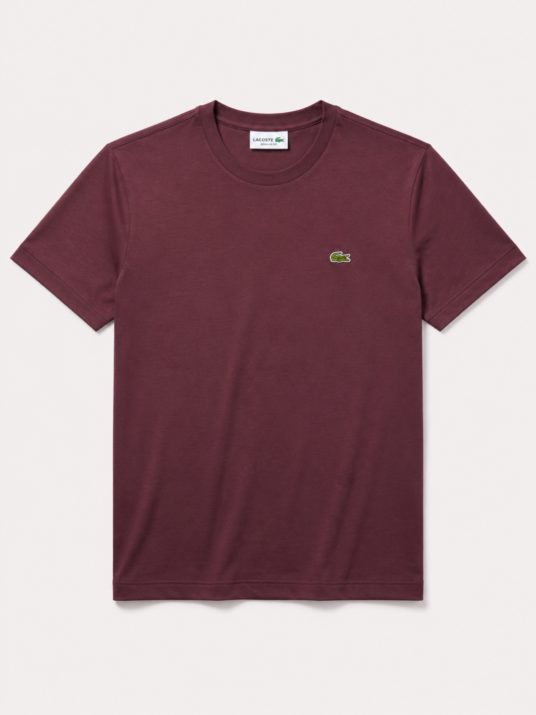 Camiseta Slim Premium Lacoste Essential – Bordô