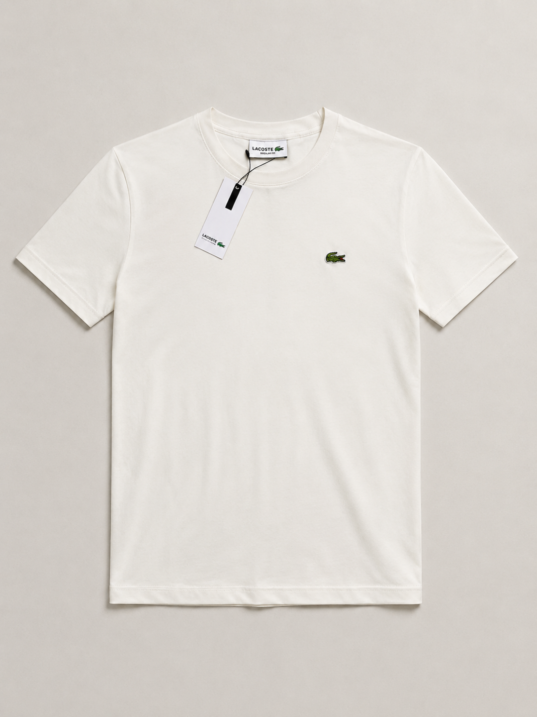 Camiseta Slim Premium Lacoste Essential – Off White