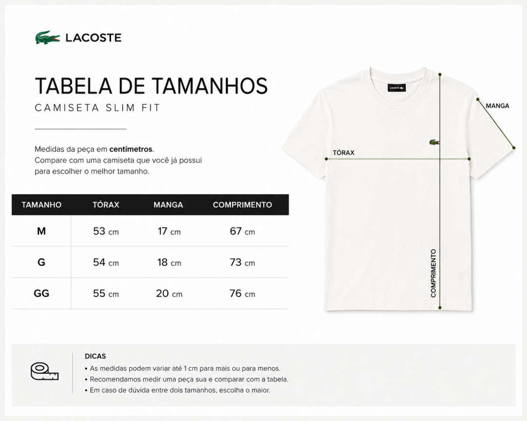 Camiseta Slim Premium Lacoste Essential – Preta - Imagem 4