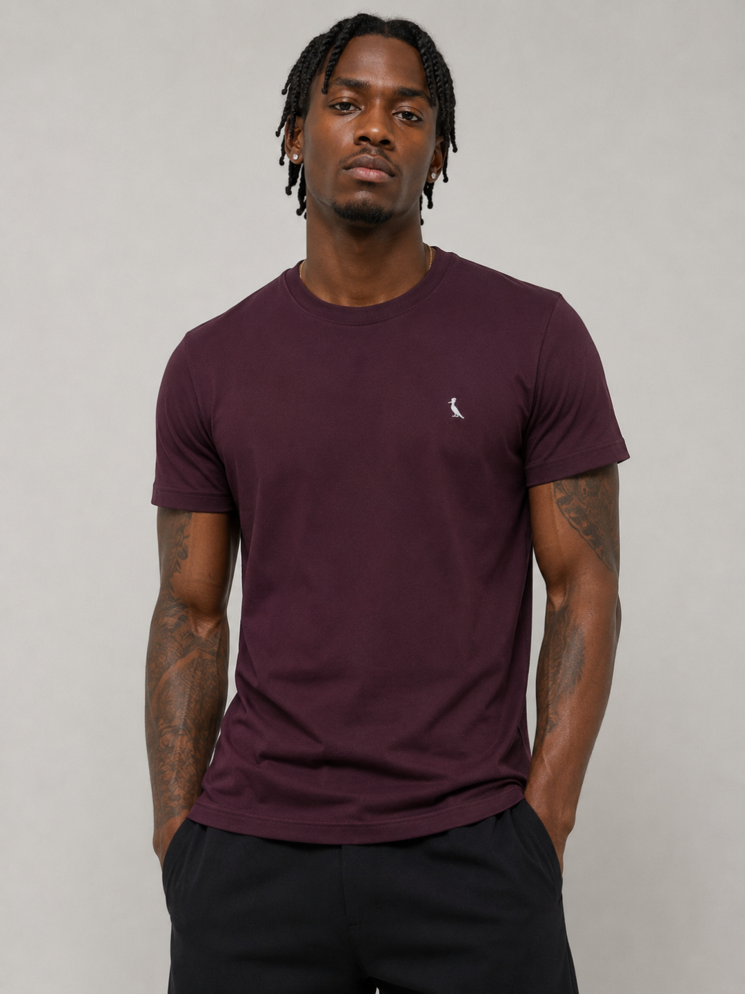 Camiseta Slim Reserva Essential Pima Bordada – Bordô - Imagem 2