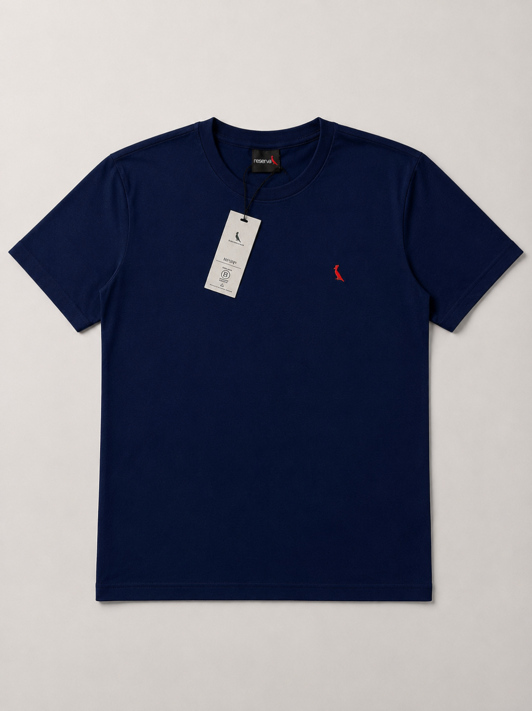 Camiseta Slim Reserva Essential Pima Bordada – Marinho