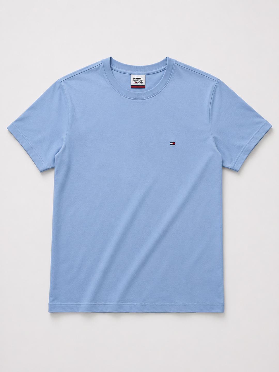 Camiseta Tommy Hilfiger Slim Essential — Azul Caribe