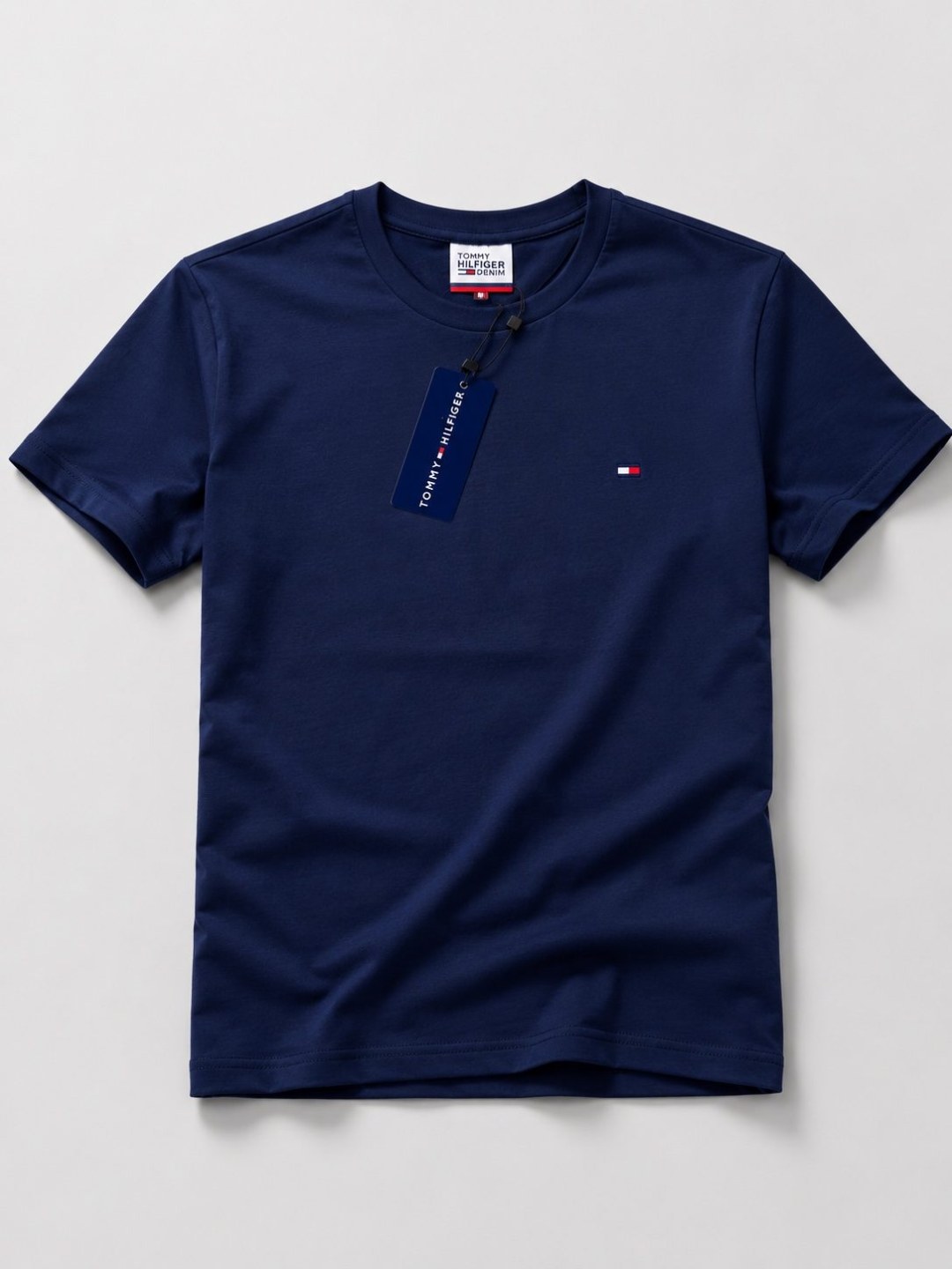 Camiseta Tommy Hilfiger Slim Essential — Marinho