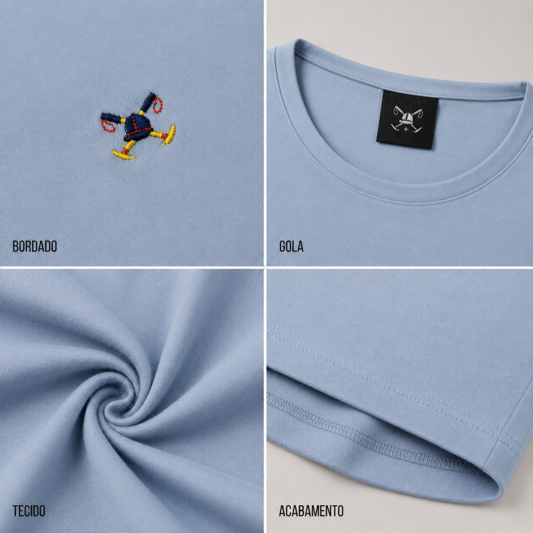 Polo Play Camiseta Slim Peruvian Signature — Azul Caribe - Imagem 3