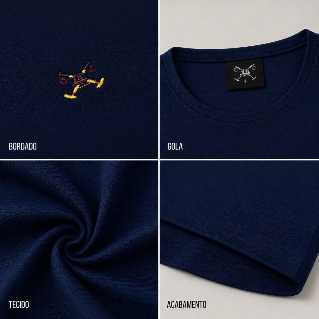 Polo Play Camiseta Slim Peruvian Signature — Marinho - Imagem 3