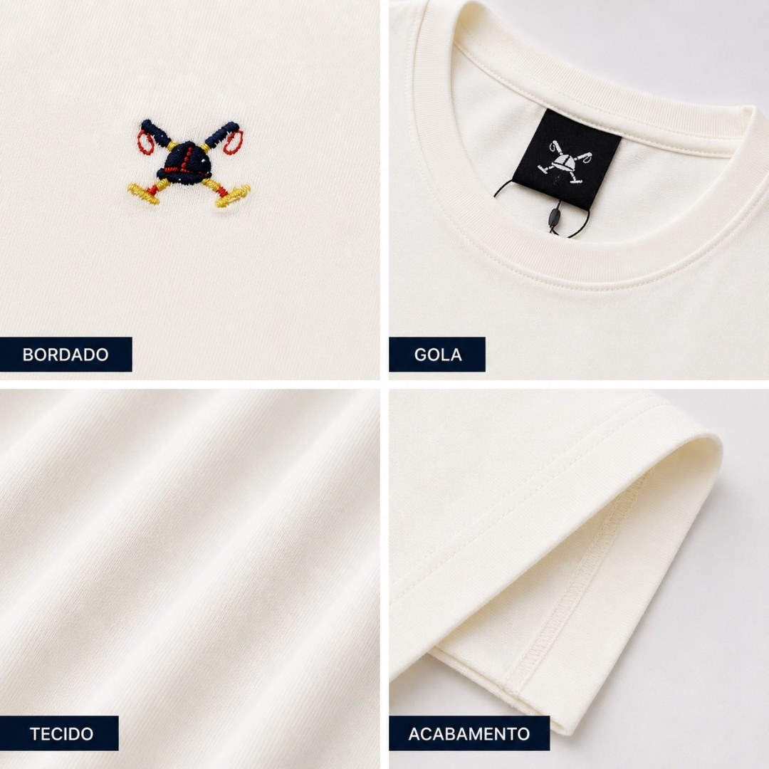 Polo Play Camiseta Slim Peruvian Signature — Off White - Imagem 3